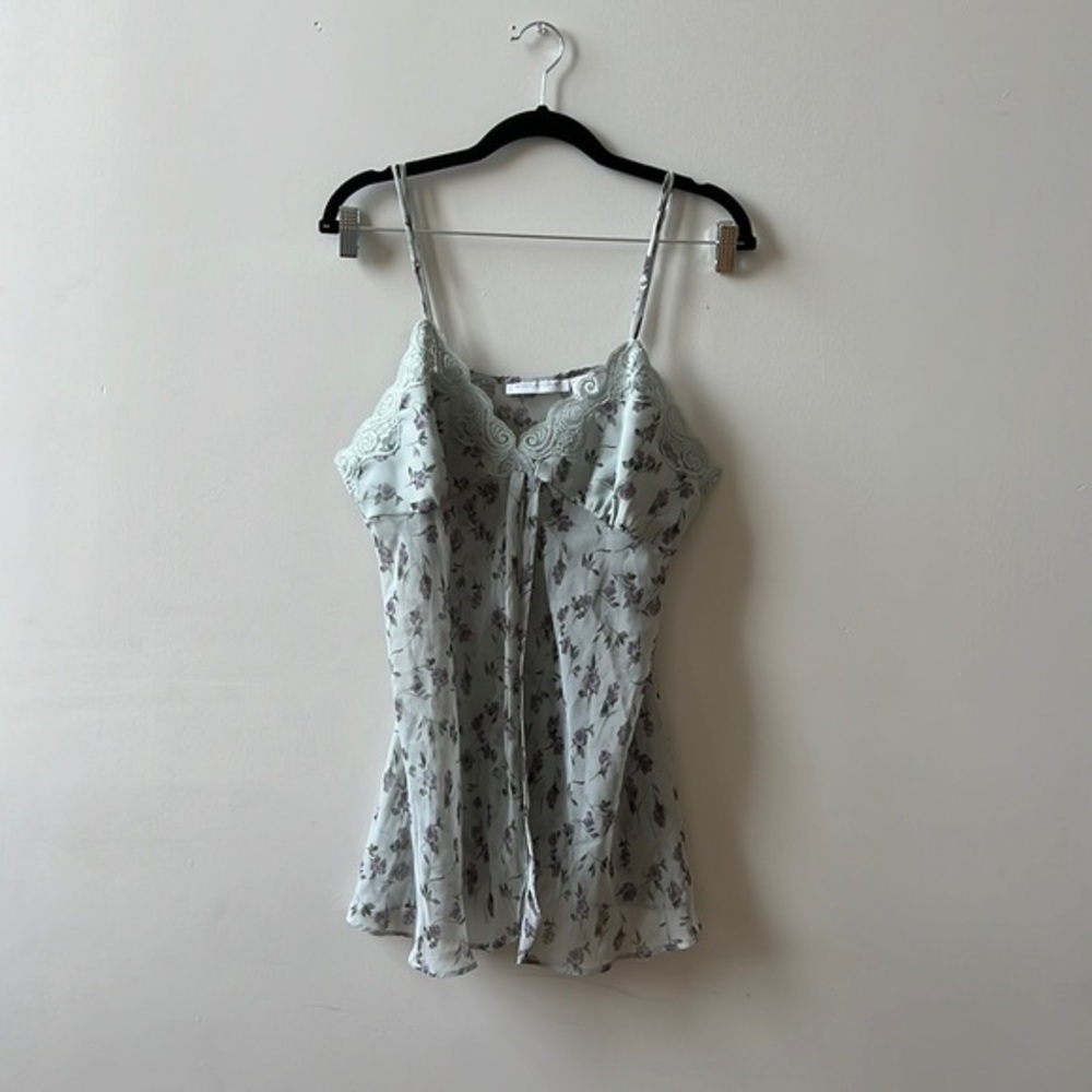 Blue Floral Slip Cami